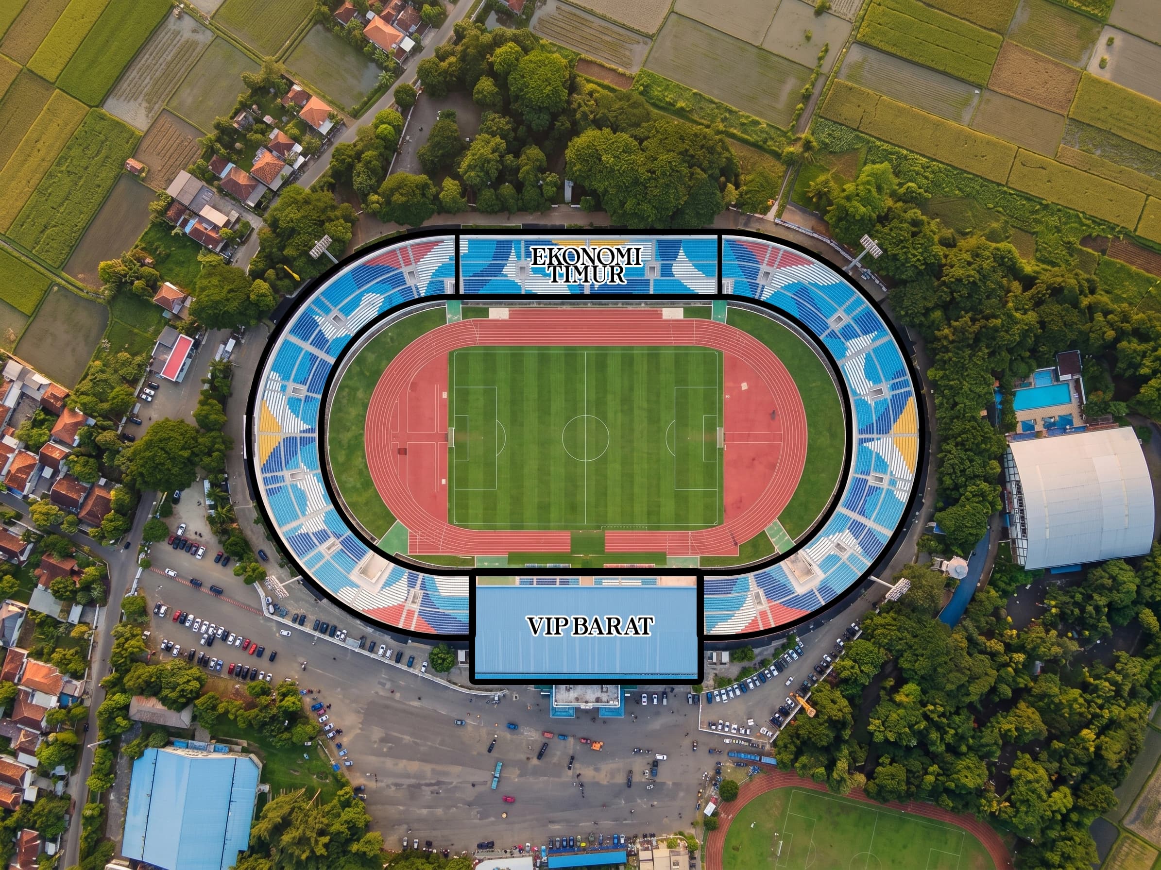 Denah tribun Stadion Kanjuruhan Malang